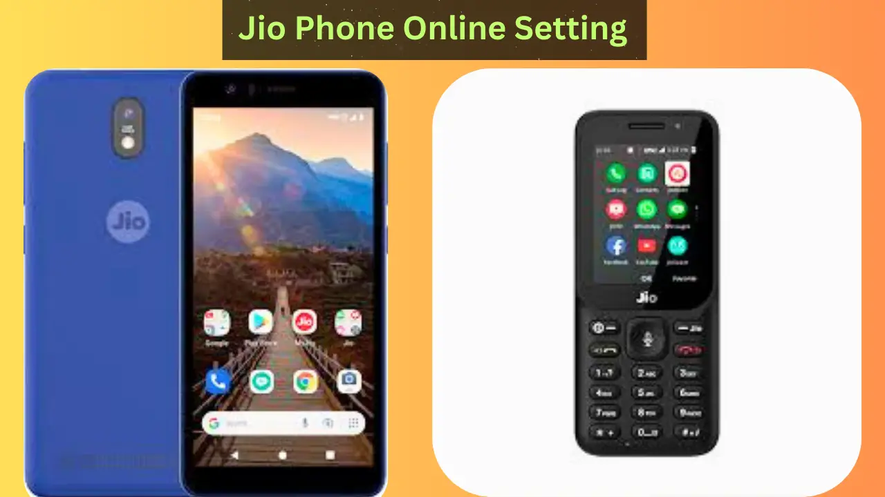 jio phone online setting