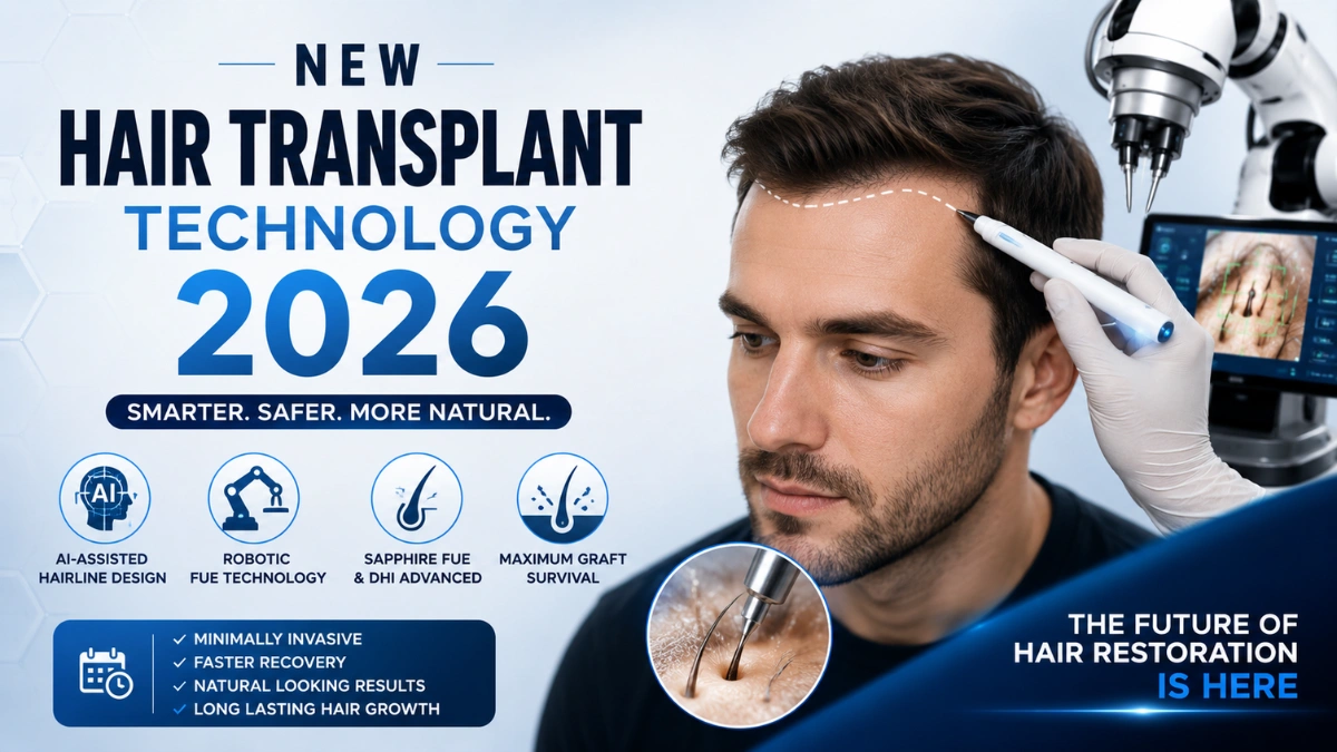 New Hair Transplant Technology 2026 | AI, Robotic FUE & Latest Hair Restoration